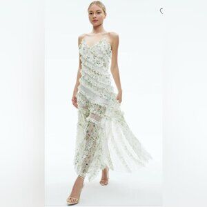 alice + olivia Sondra Lace Ruffled Maxi Dress